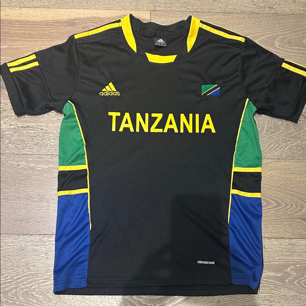 Adidas Black and Blue Tanzania Jersey